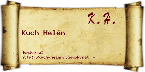Kuch Helén névjegykártya
